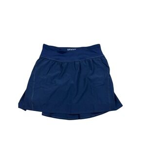 Spanx Get Moving Skort Navy Blue Athletic Tennis Golf Skirt Medium Pocket